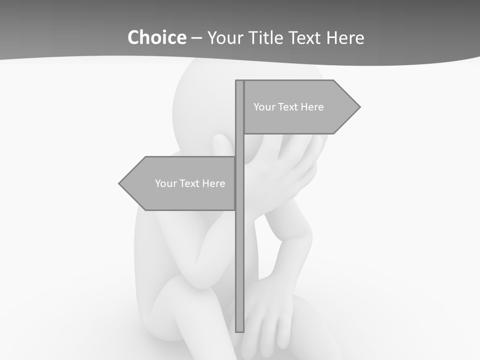 Sadness Grey Unhappy PowerPoint Template