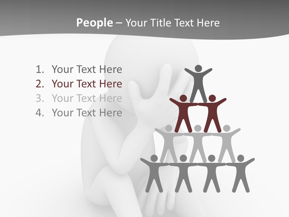 Sadness Grey Unhappy PowerPoint Template