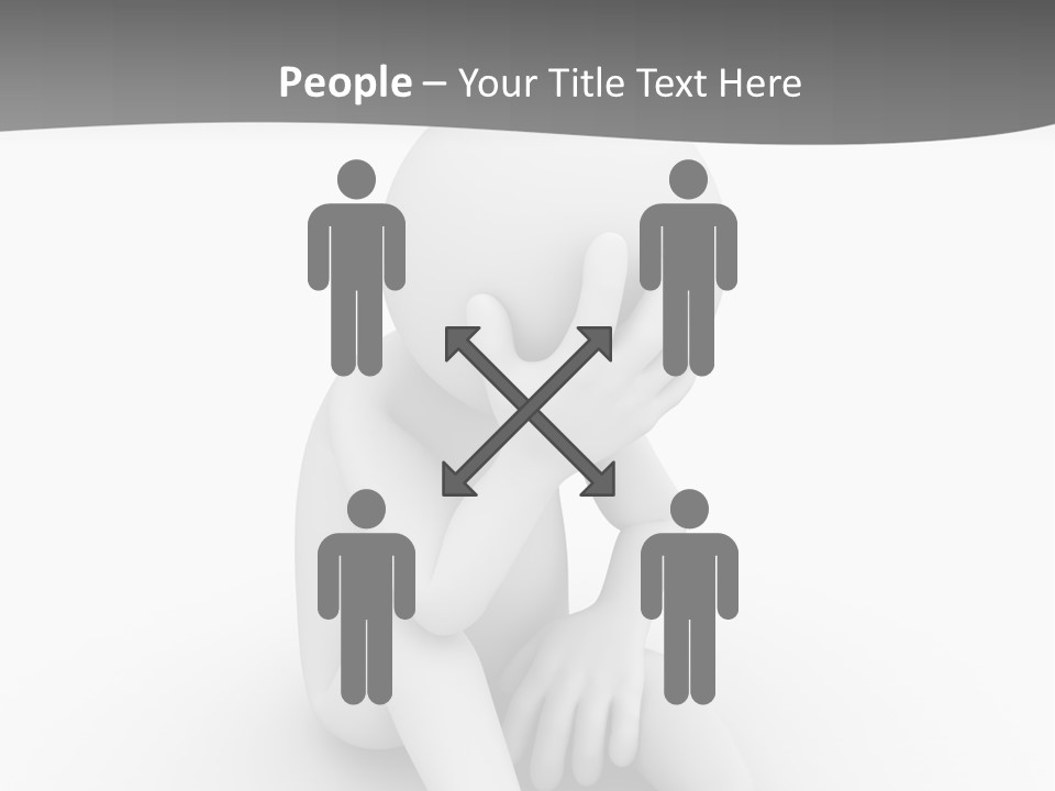 Sadness Grey Unhappy PowerPoint Template