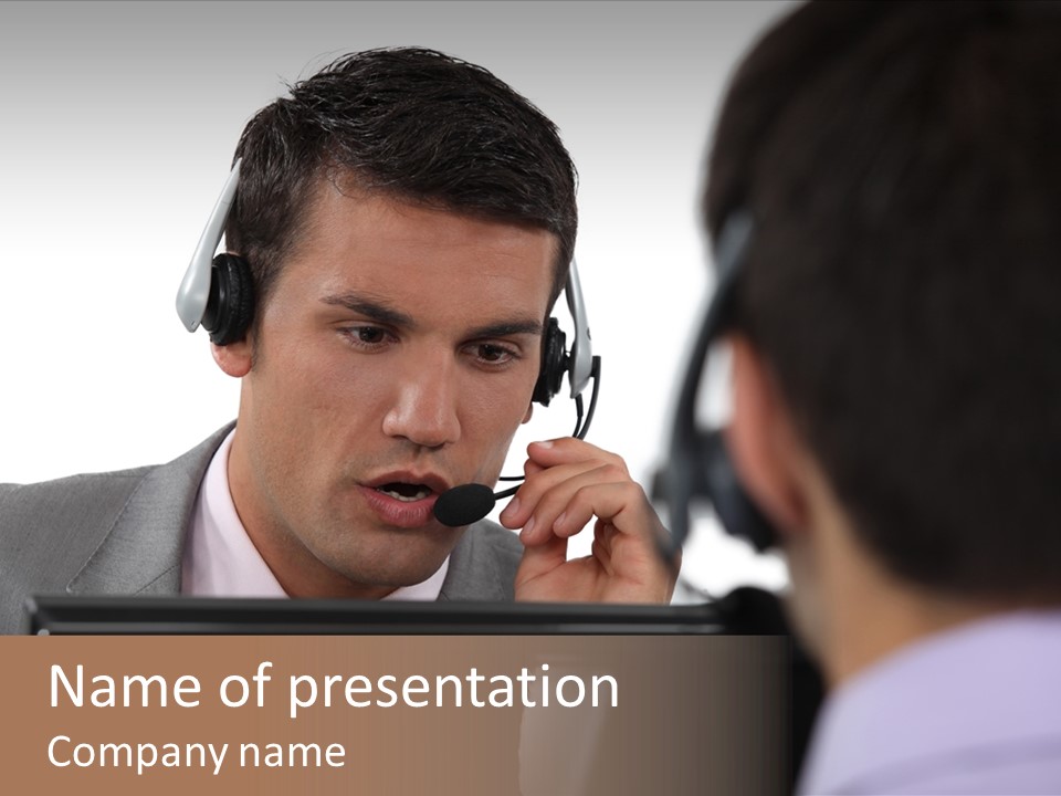 Friendly Call Face PowerPoint Template