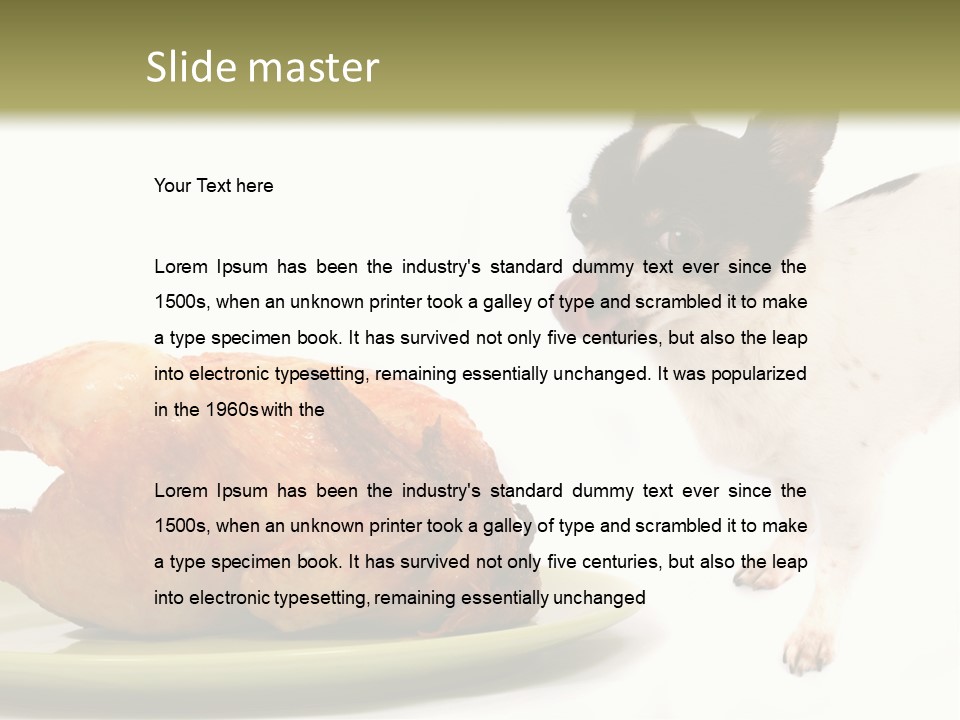 Dinner Shorthaired Shorthair PowerPoint Template