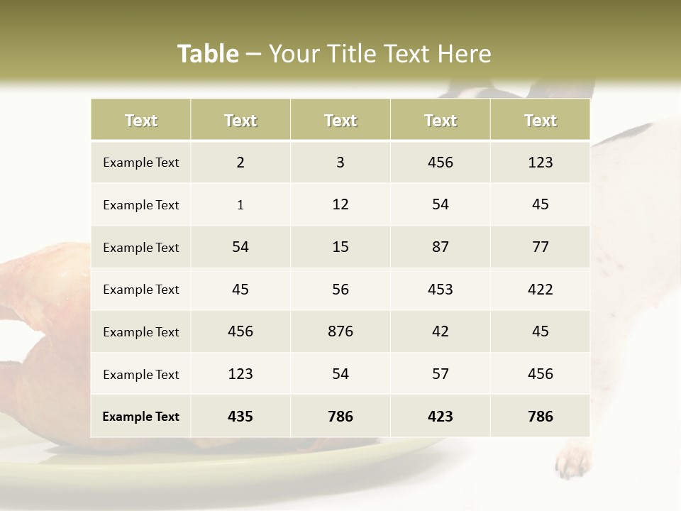 Dinner Shorthaired Shorthair PowerPoint Template