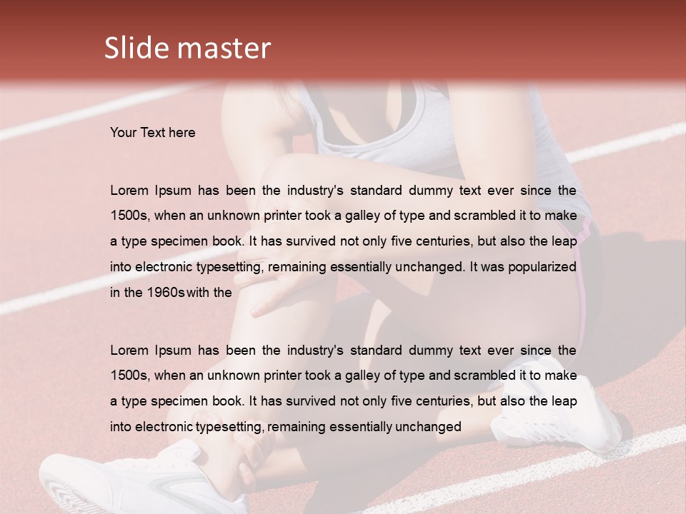 Caucasian Painful Athlete PowerPoint Template