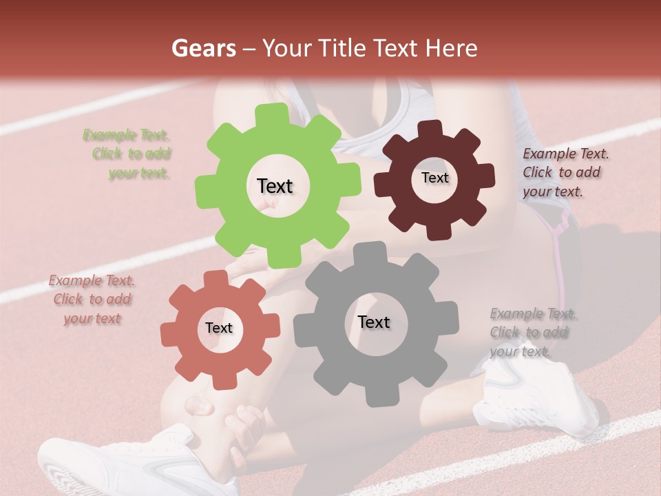 Caucasian Painful Athlete PowerPoint Template