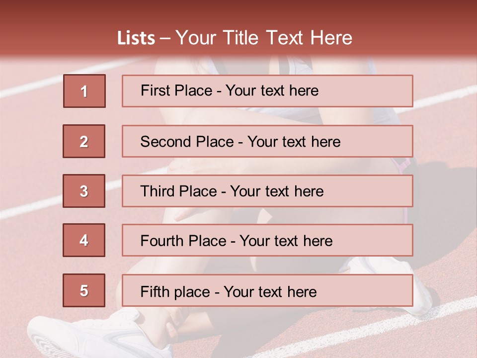 Caucasian Painful Athlete PowerPoint Template