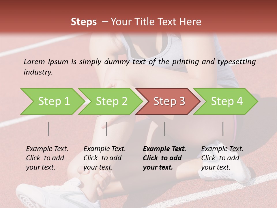 Caucasian Painful Athlete PowerPoint Template