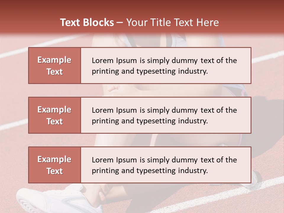 Caucasian Painful Athlete PowerPoint Template