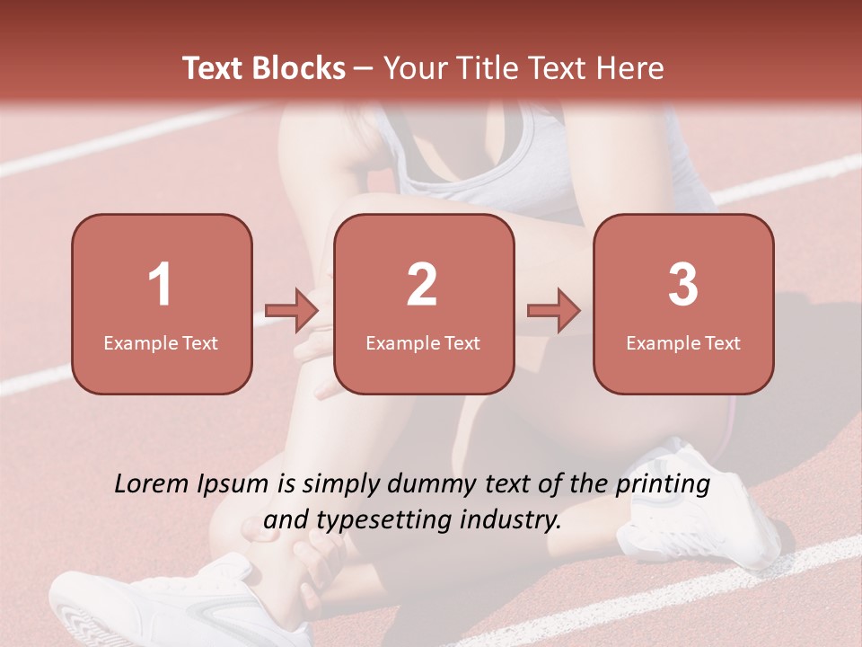 Caucasian Painful Athlete PowerPoint Template