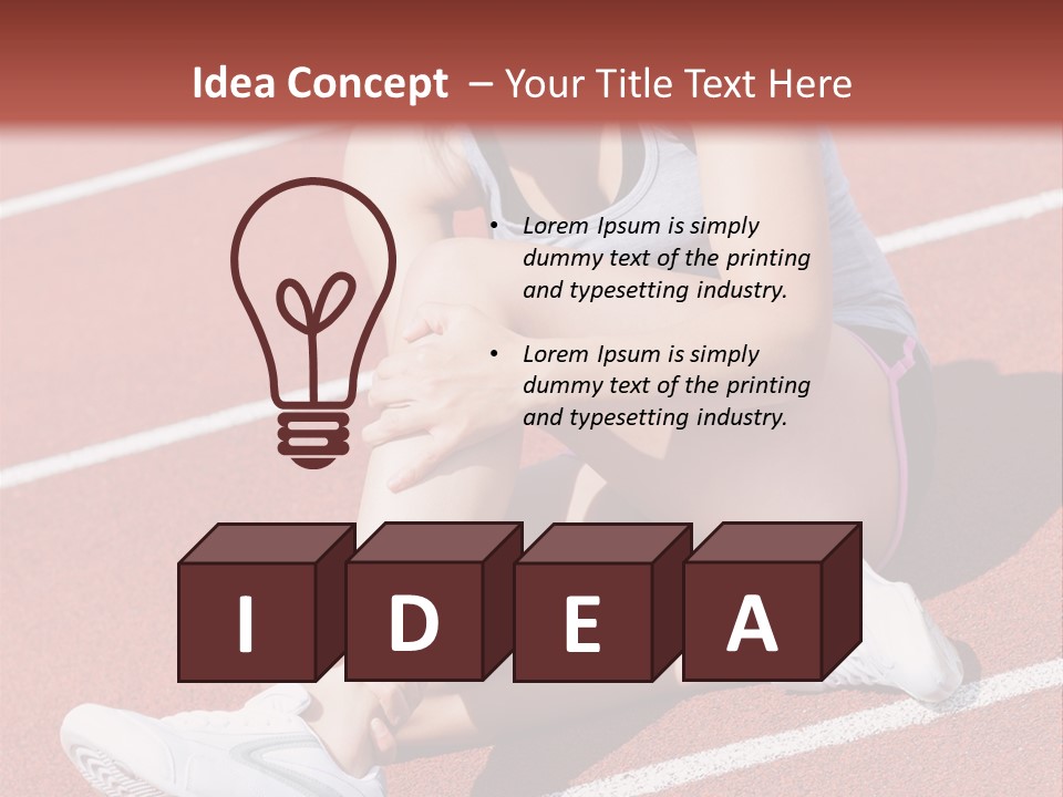 Caucasian Painful Athlete PowerPoint Template