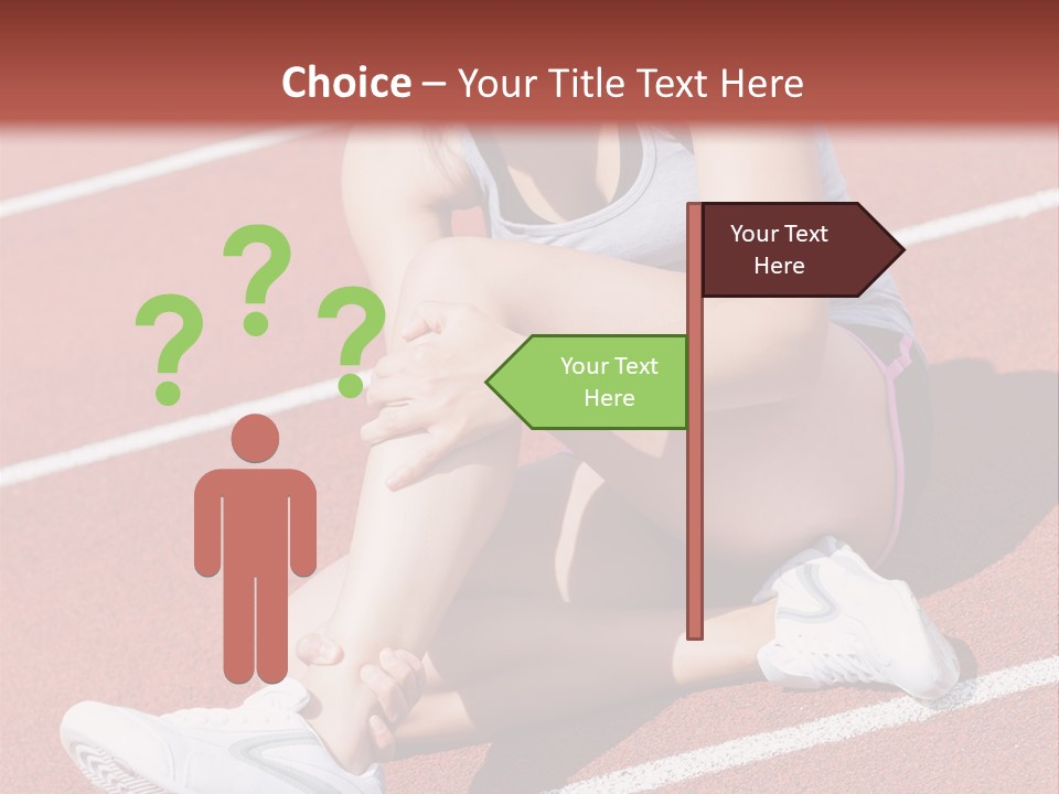 Caucasian Painful Athlete PowerPoint Template