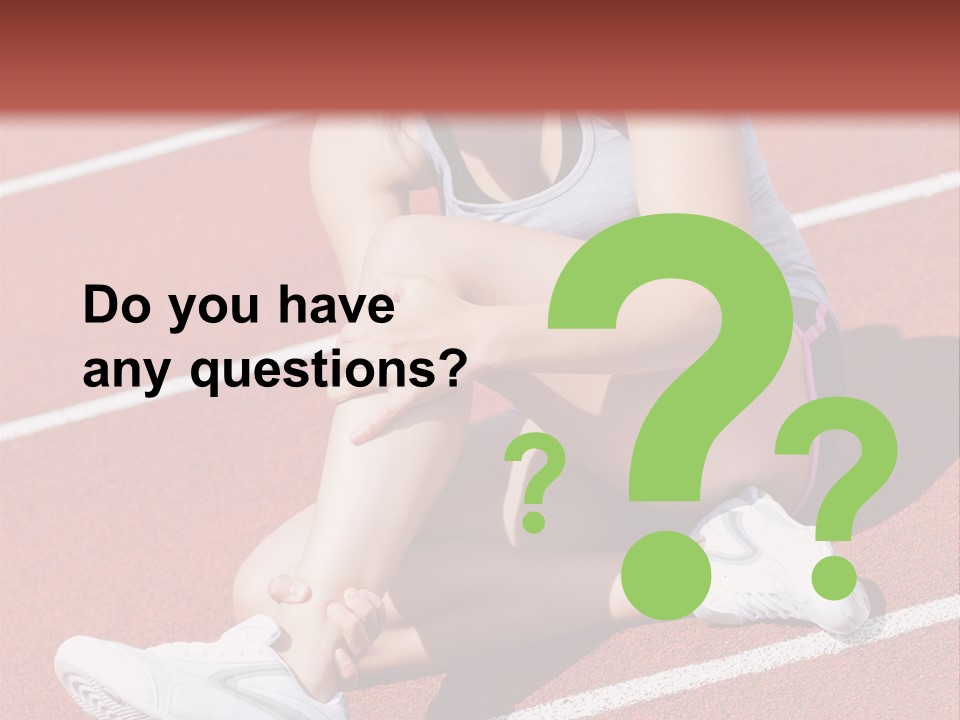 Caucasian Painful Athlete PowerPoint Template