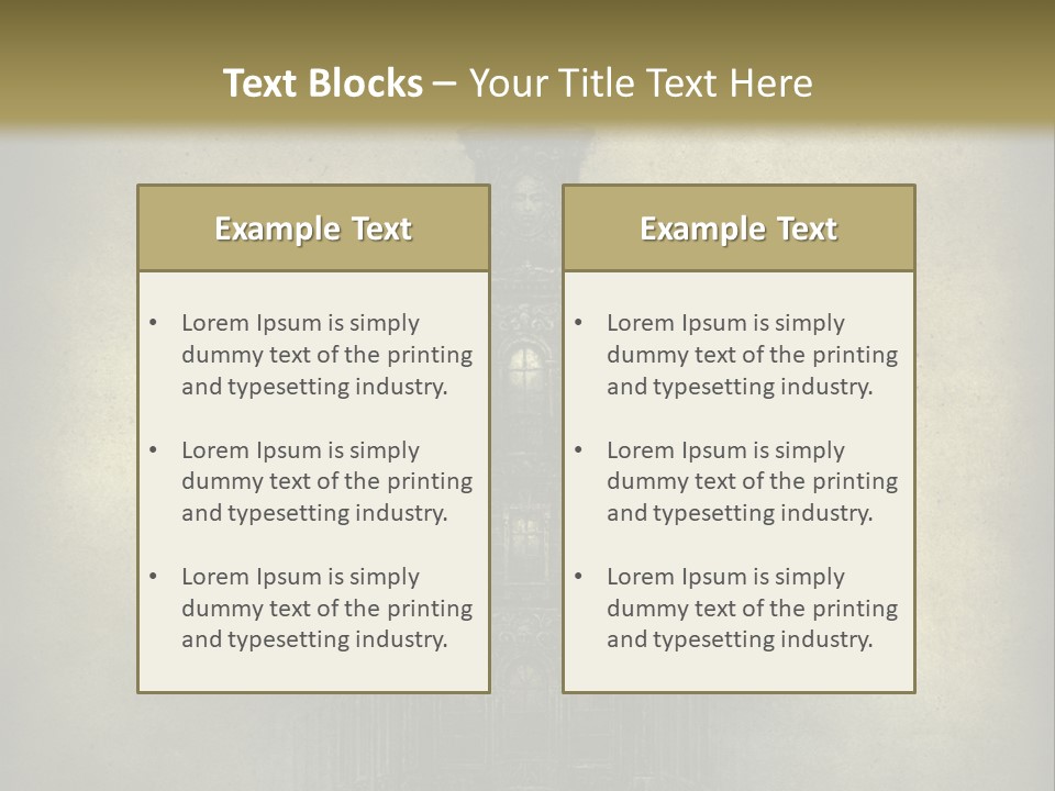 Old Fashioned Street Grunge PowerPoint Template