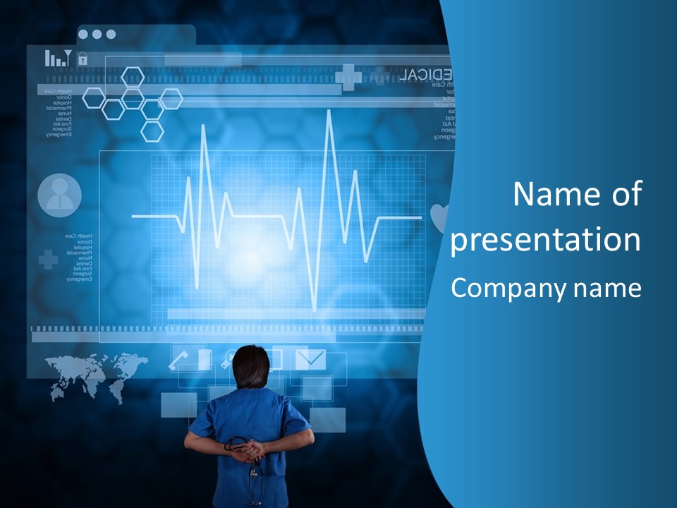 Person Press Doctor PowerPoint Template