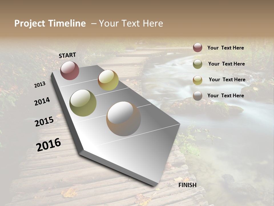 Leaf Road Sky PowerPoint Template