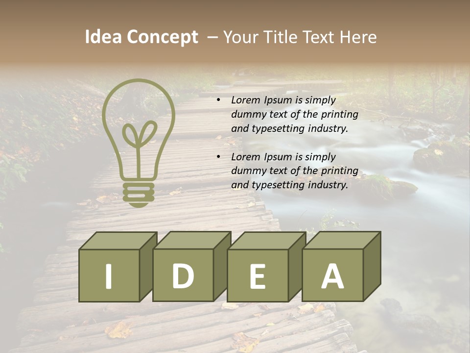 Leaf Road Sky PowerPoint Template