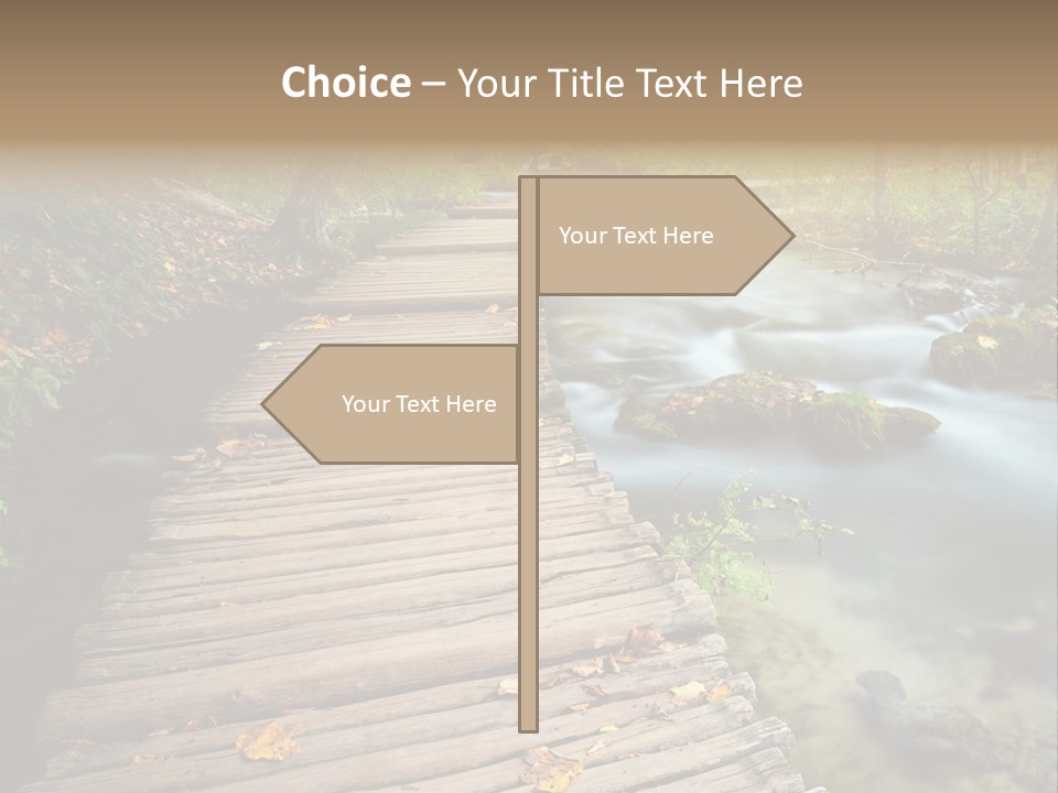 Leaf Road Sky PowerPoint Template