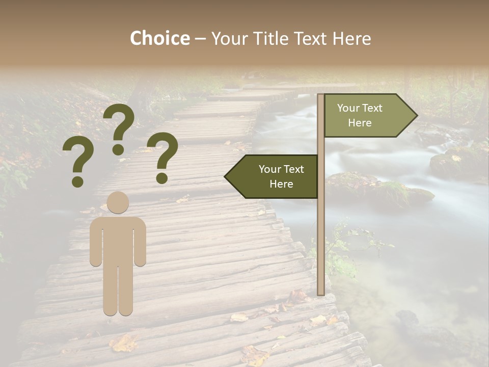 Leaf Road Sky PowerPoint Template