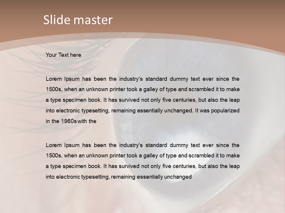 Light Pupil Background PowerPoint Template