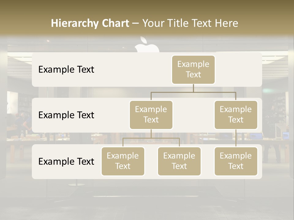 A Group Of People Standing Inside Of An Apple Store PowerPoint Template