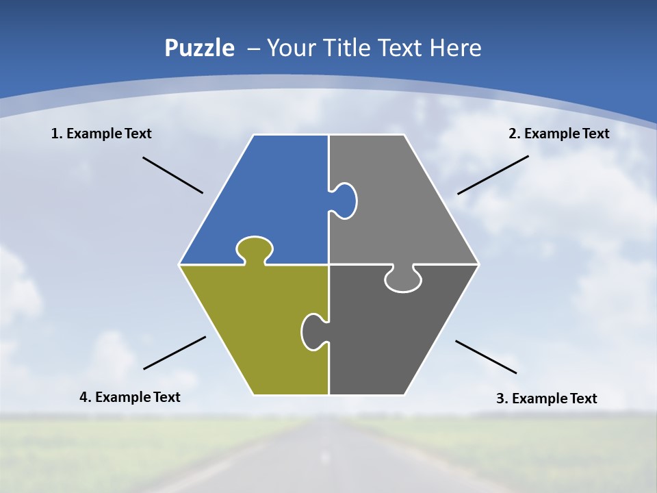 Road Grass Journey PowerPoint Template