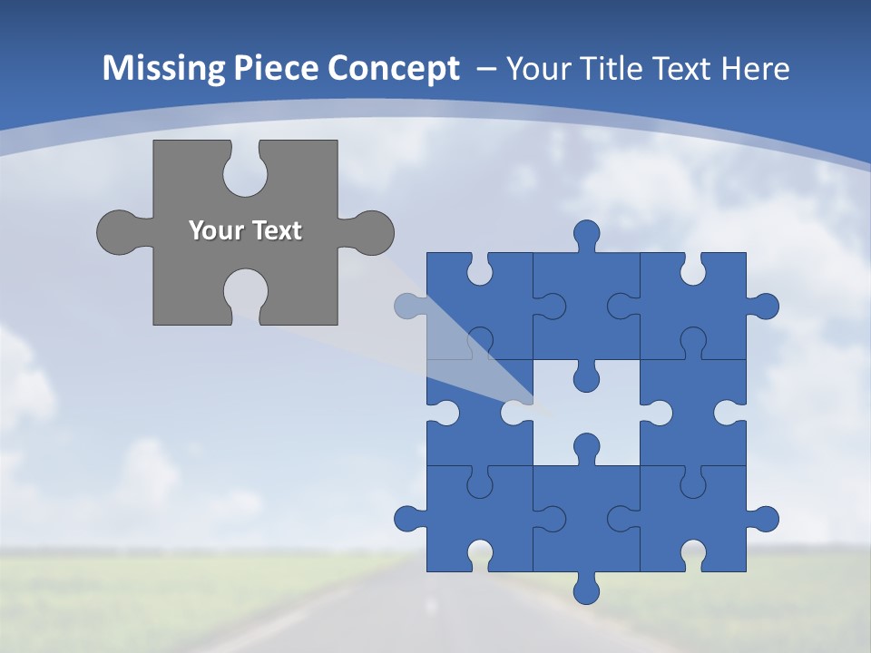 Road Grass Journey PowerPoint Template