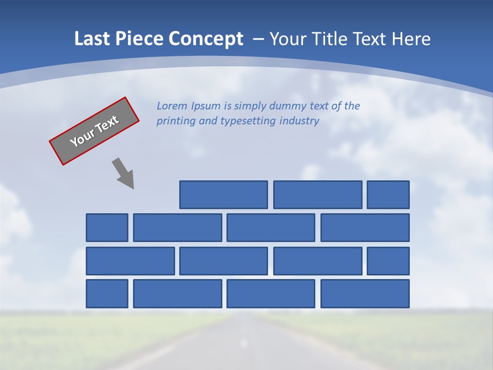 Road Grass Journey PowerPoint Template