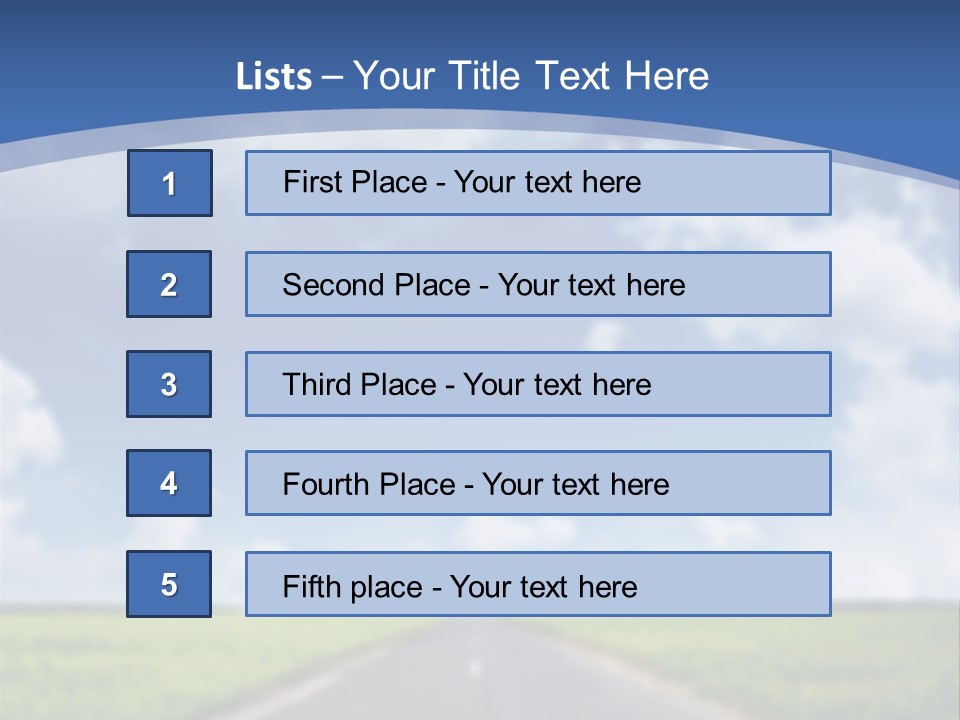 Road Grass Journey PowerPoint Template