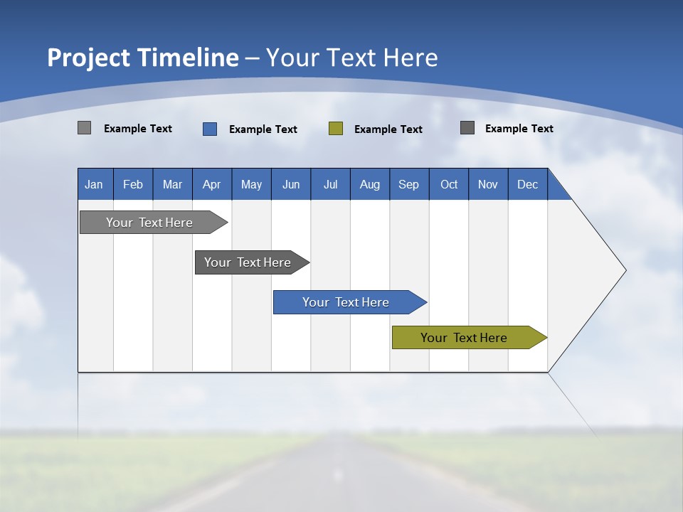 Road Grass Journey PowerPoint Template
