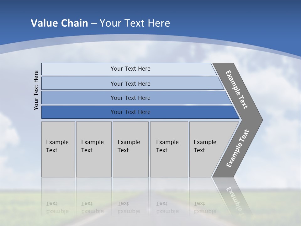 Road Grass Journey PowerPoint Template
