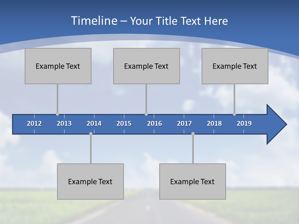 Road Grass Journey PowerPoint Template