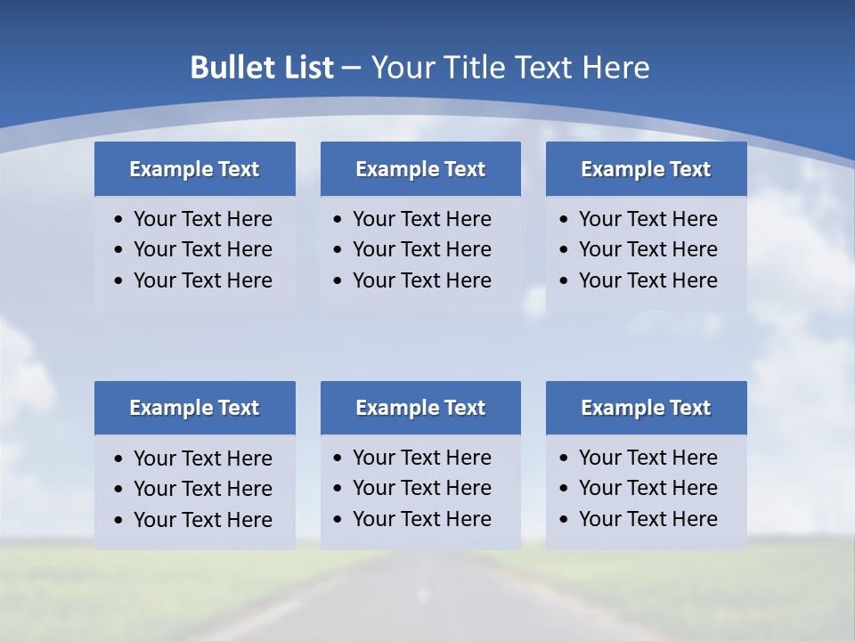 Road Grass Journey PowerPoint Template