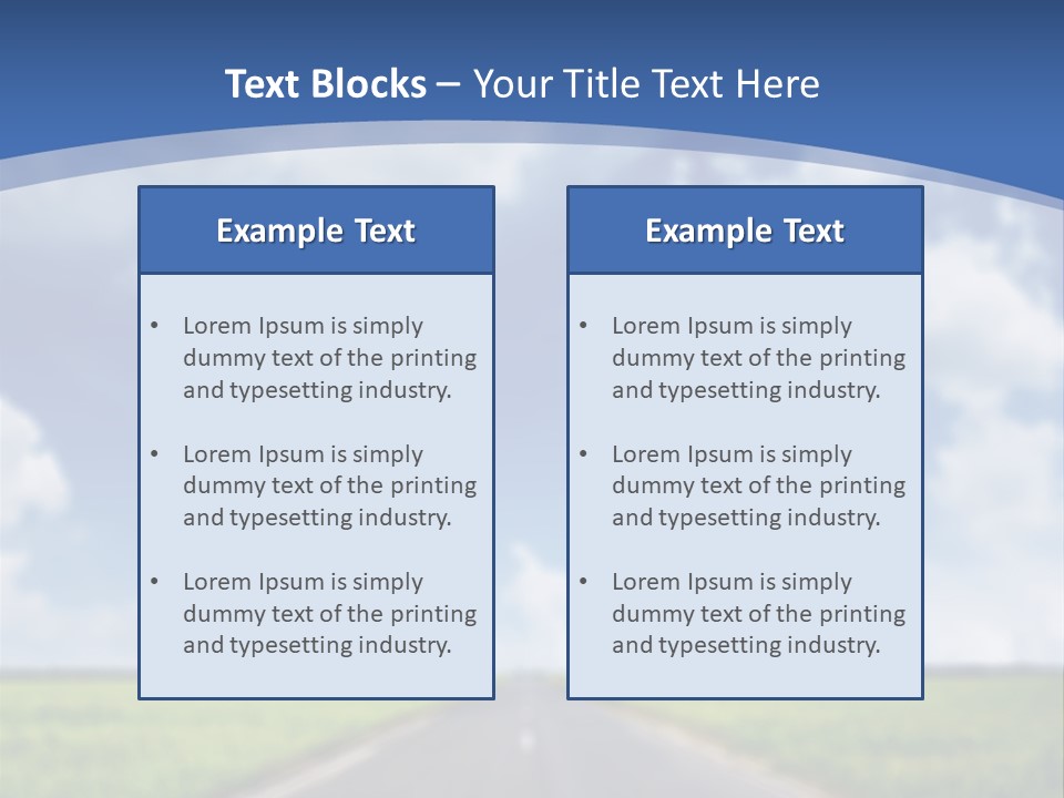 Road Grass Journey PowerPoint Template