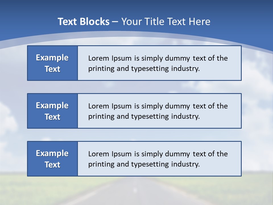 Road Grass Journey PowerPoint Template