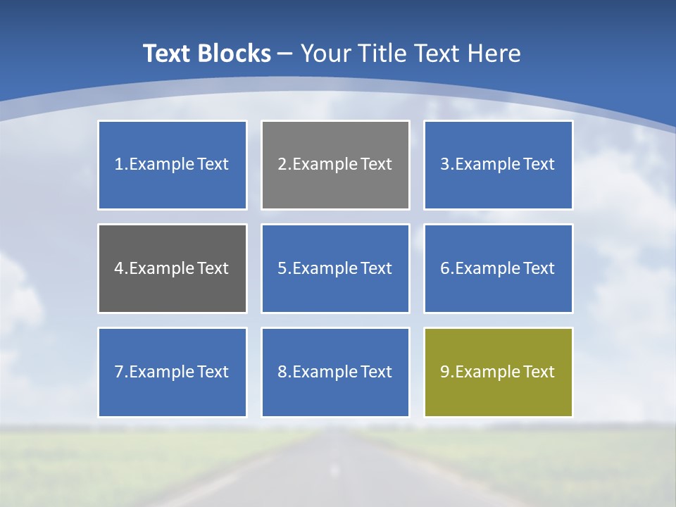 Road Grass Journey PowerPoint Template