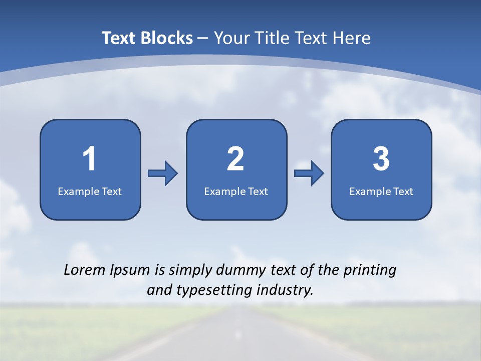 Road Grass Journey PowerPoint Template