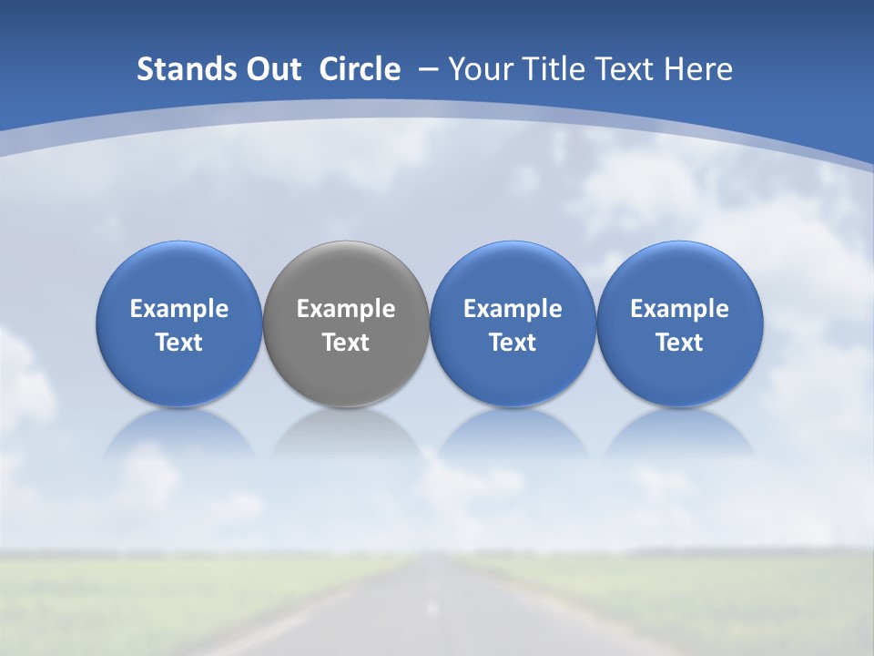 Road Grass Journey PowerPoint Template