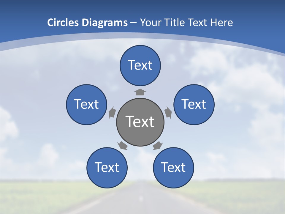 Road Grass Journey PowerPoint Template