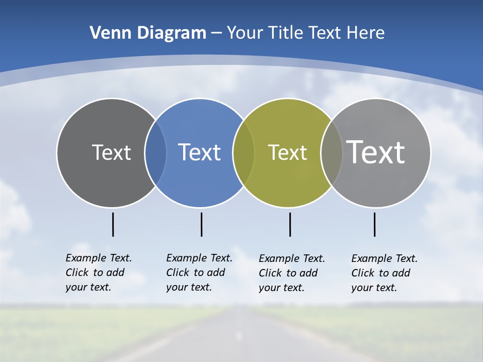 Road Grass Journey PowerPoint Template
