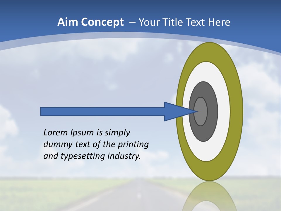 Road Grass Journey PowerPoint Template