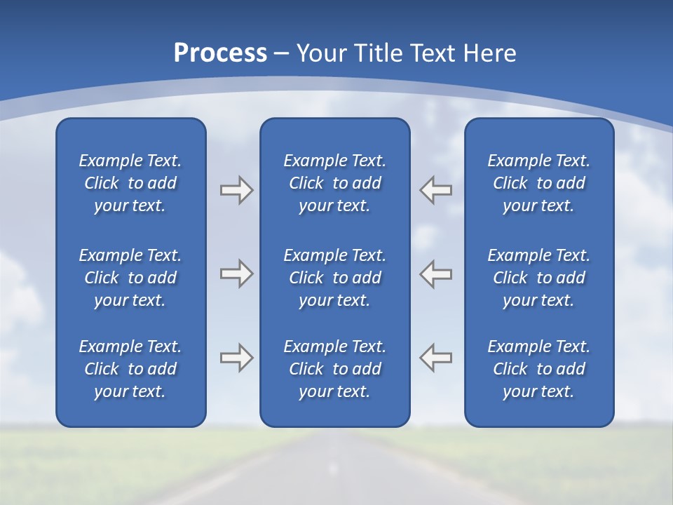 Road Grass Journey PowerPoint Template