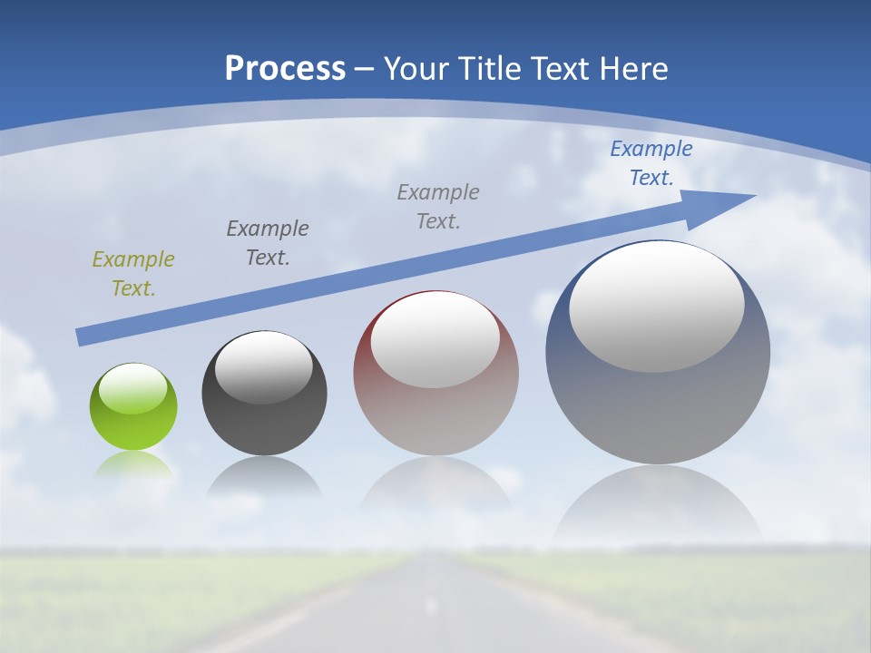 Road Grass Journey PowerPoint Template