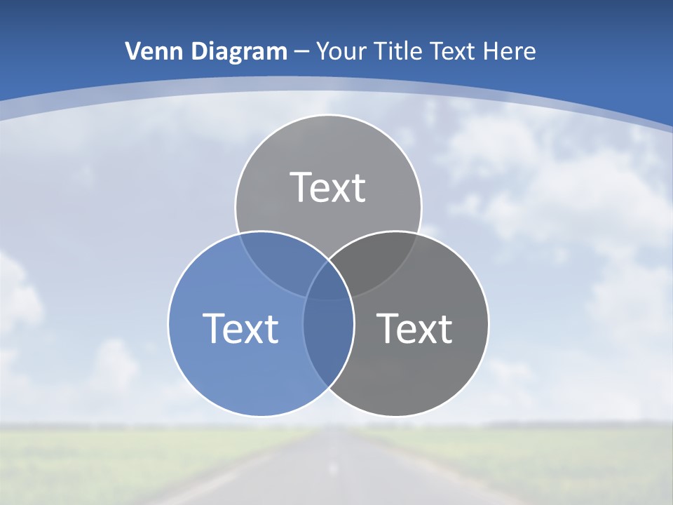 Road Grass Journey PowerPoint Template