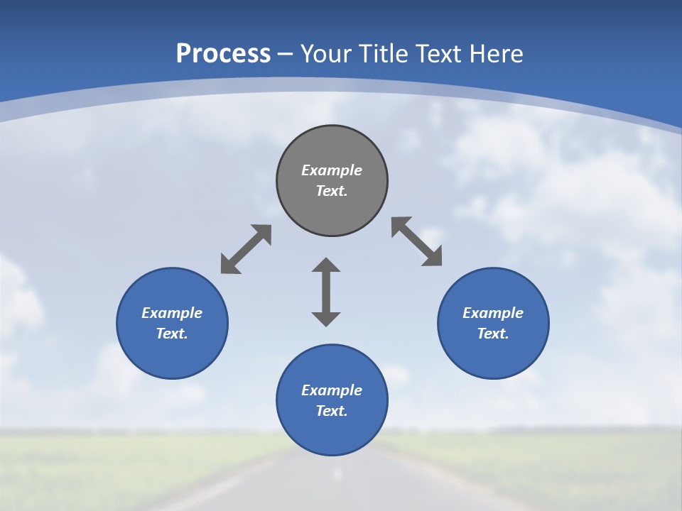 Road Grass Journey PowerPoint Template
