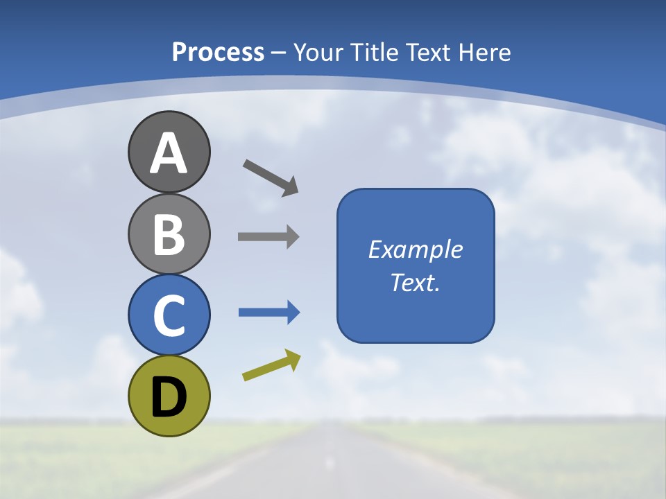 Road Grass Journey PowerPoint Template
