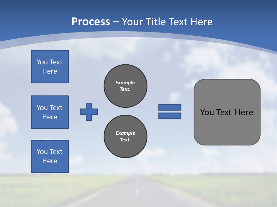 Road Grass Journey PowerPoint Template