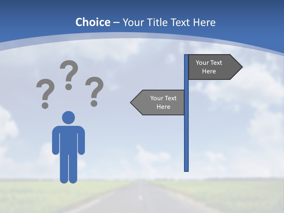 Road Grass Journey PowerPoint Template