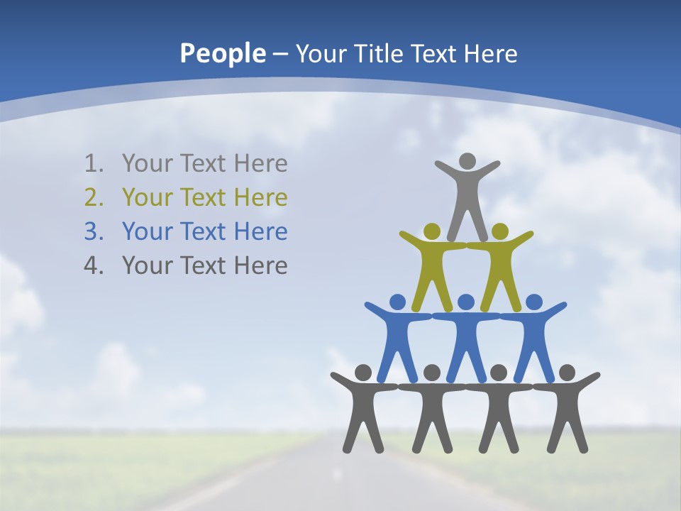 Road Grass Journey PowerPoint Template