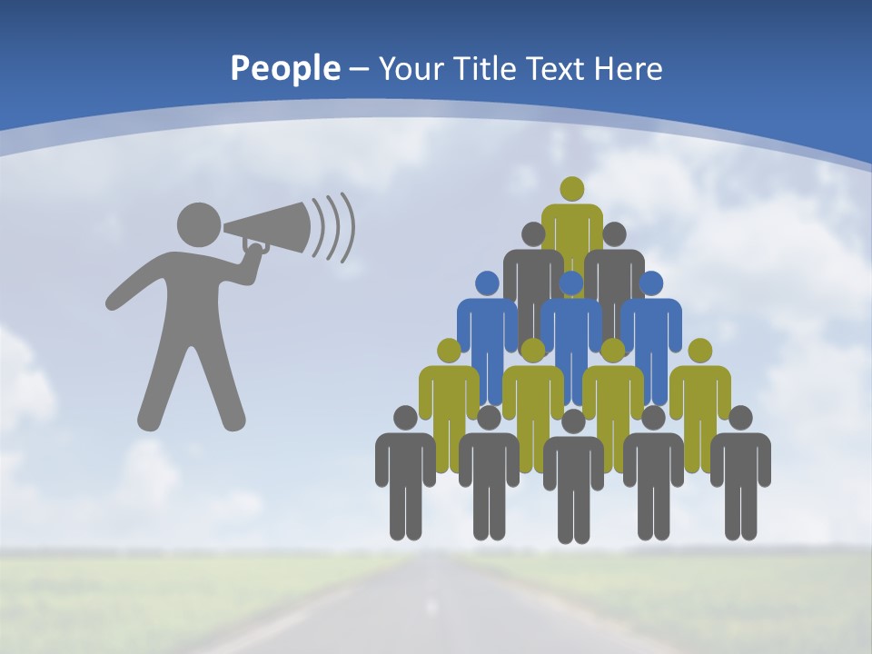 Road Grass Journey PowerPoint Template