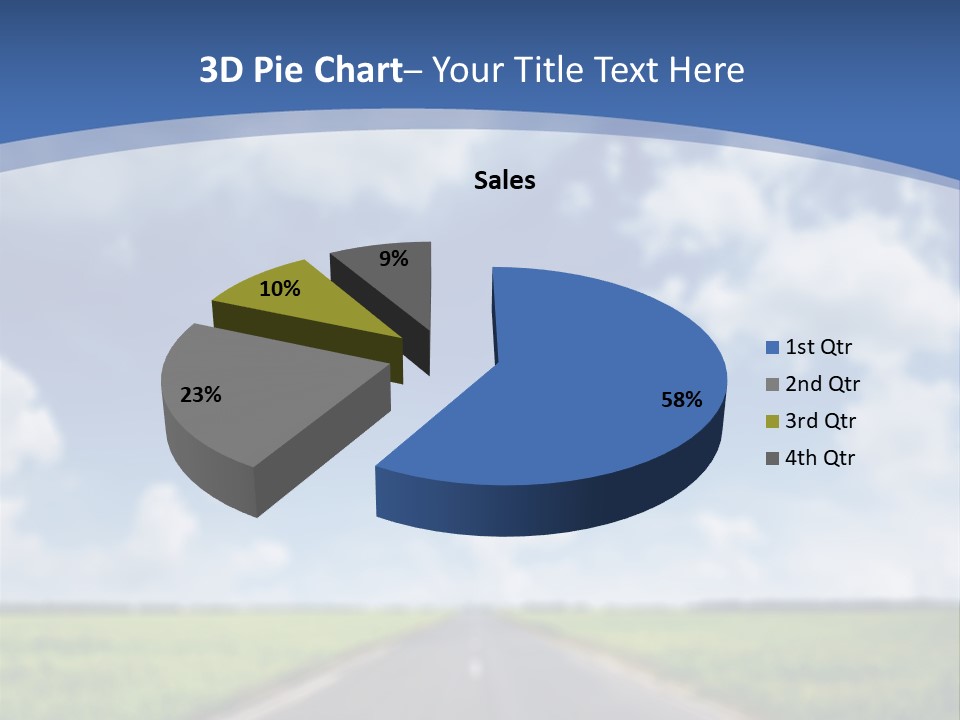 Road Grass Journey PowerPoint Template
