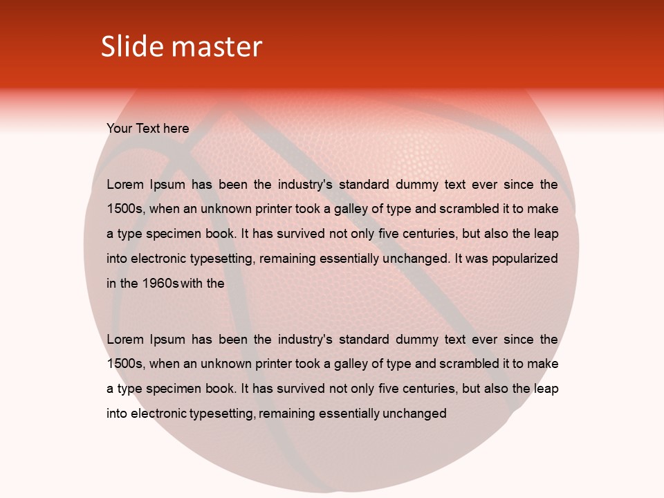 Sports Equipment Equipment Basketball Ball PowerPoint Template